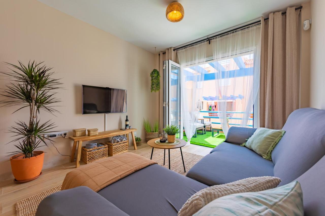 Beachfront, Pool, Terrace, Garage & Fibre Internet Tarifa Luaran gambar